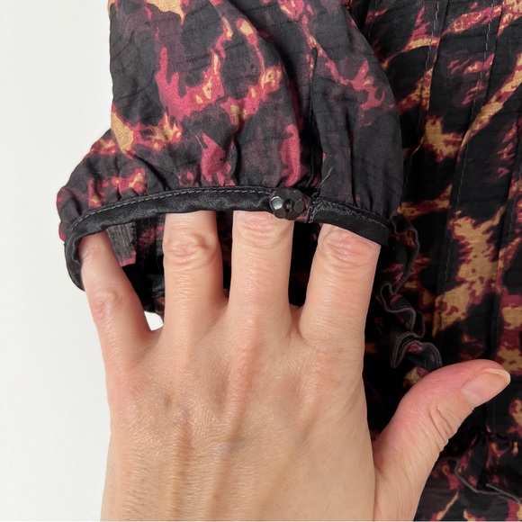 Vintage Y2K DKNY Ruffle Bib Animal Print Dress - Picture 8 of 17